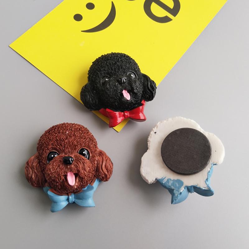 Niedliche Teddy-Hund Kühlschrankmagnete Cartoon Hunde Tier Ornament Whiteboard Spind Kawaii Magnete Heimdeko Souvenir Besonderes Geschenk