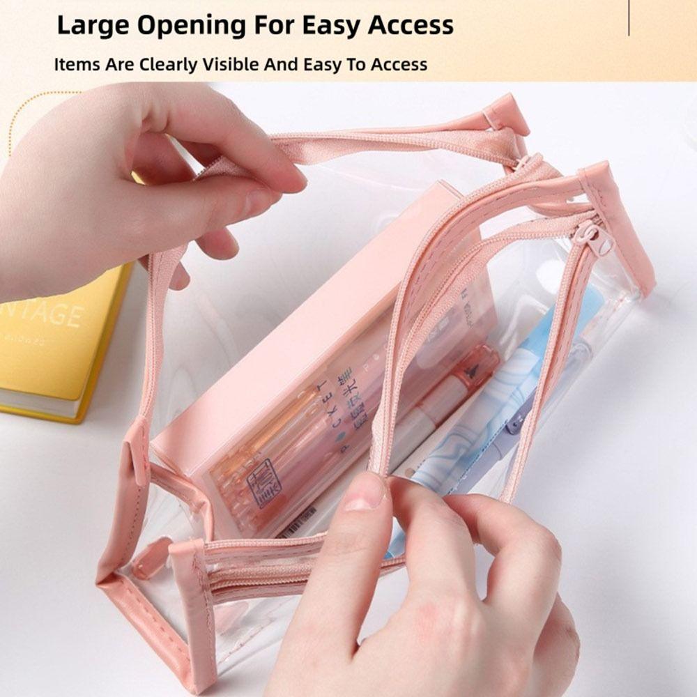 Wasserdichtes Mäppchen PVC Schreibwarentasche Einfache Aufbewahrungstasche für Schreibwaren Geschenk