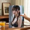Vintage Metal Wall Art Decor 20x30cm Weatherproof Iron Sign Lingerie Portrait with Pre-Drilled Holes for Indoor Outdoor Home