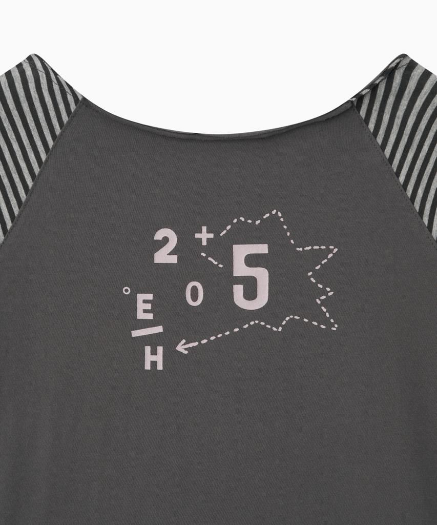 Ohesio Diagram One-Shoulder T-Shirt, Charcoal