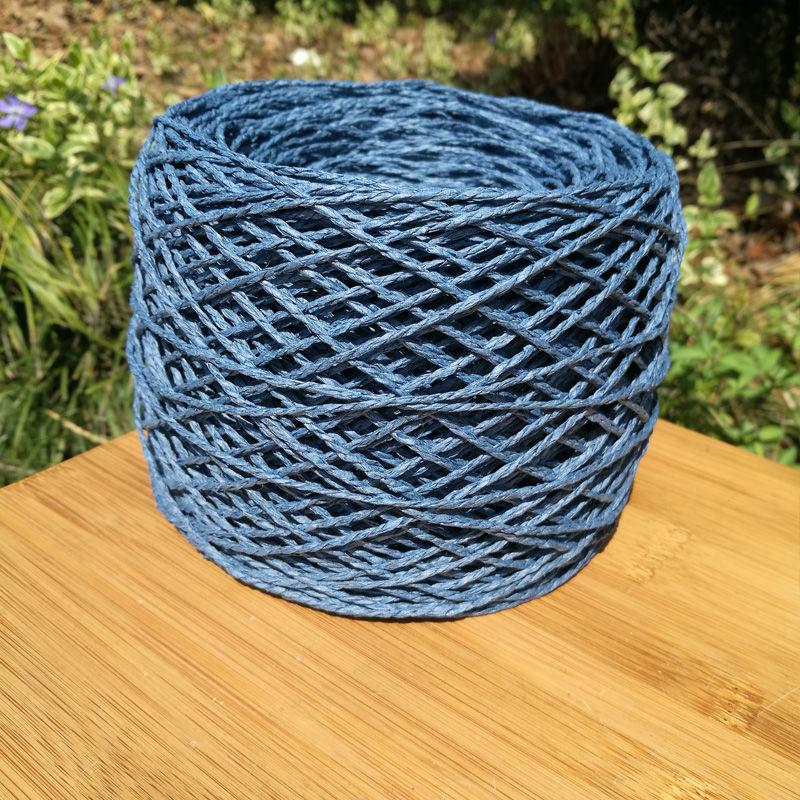 150g Natural Cotton Raffia Yarn for Hand Crochet Knitting Summer Hats Bags Diy Straw Sandals Fluffy Paper Grass Thread Beige