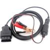 OBD2 Car Memory Saver 2 In 1, Vehicle ECU Emergency Power Supply Cable with Alligator Clip On 12V Car Battery Power Extension Socket