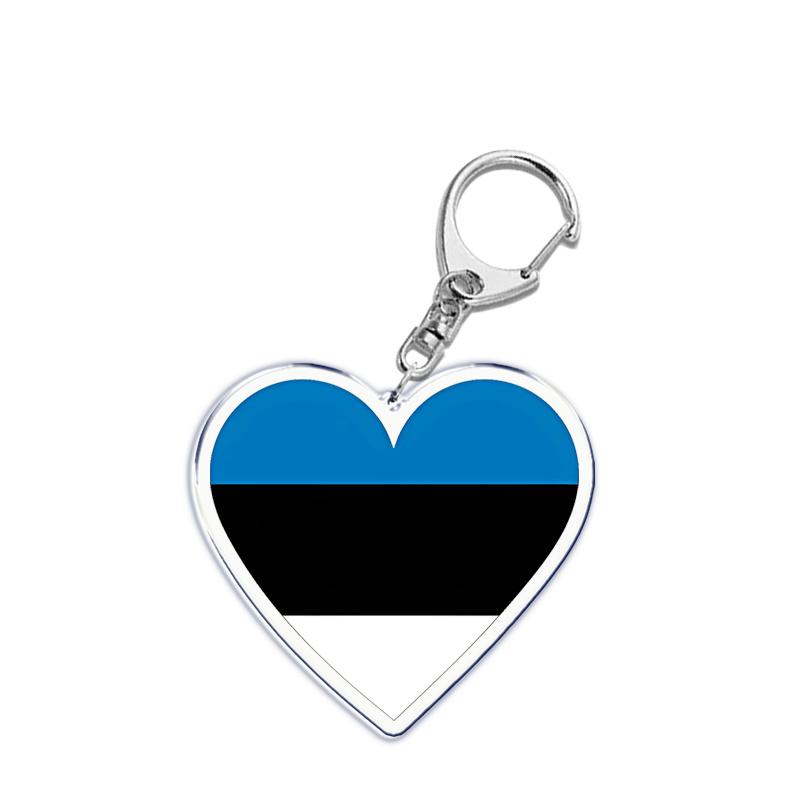 France Scotland Germany Country Love Heart Keychains Ring for Accessories Bag Pendant Key Chain Llaveros Ewelry Fans Gifts