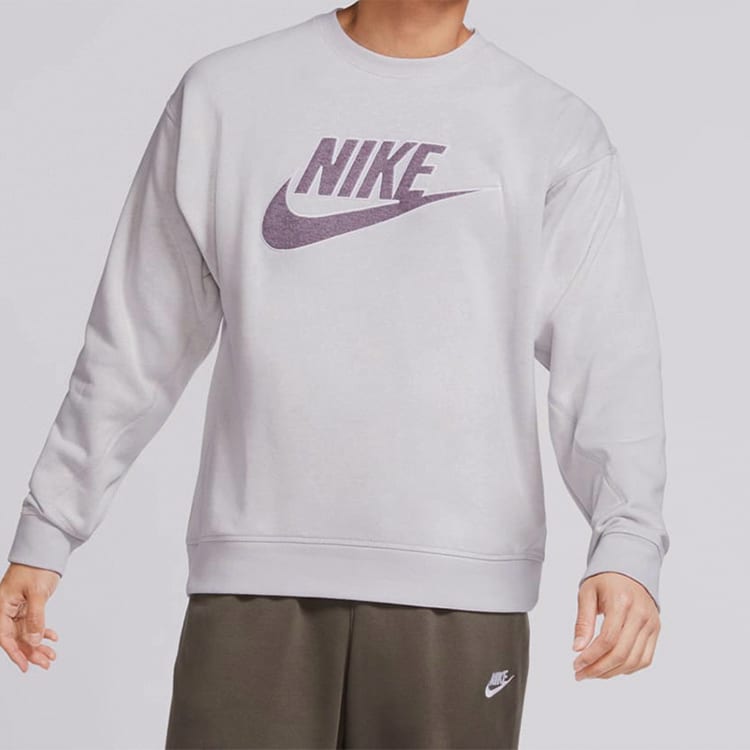 Nike Sweatshirts Men's Light Gray Crew Neck Moderate Other CU4508-910