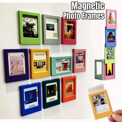 1/5pcs Retro Magnetic Photo Frame for Fujifilm Instax 3inch Negatives Album Display Holders for Kitchen Home Decor Memory Gifts