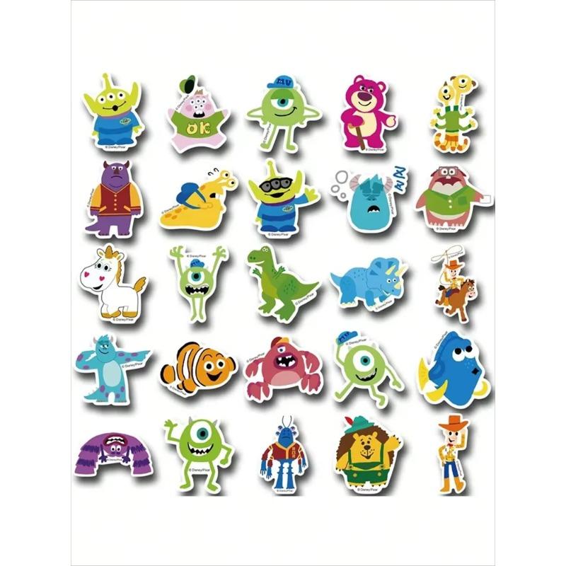 50 PCS Disney Pixar Animation Toy Story Cartoon Stickers For Mobile Phone Cases Water Cup Scrapbooking DIY Craft Sealing Sticker