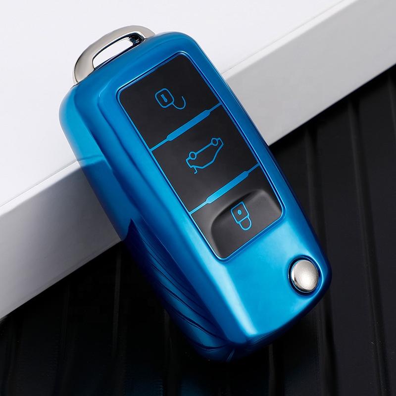 Anti-Scratch TPU Remote Key Fob protection OEM Premium Material Car Key Bag for VOLKSWAGEN Car Interior Accessories