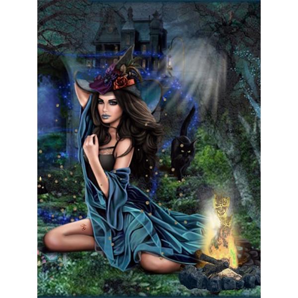 

Полный 5D Diy Алмазная картина Лесная женщина Алмазная вышивка Полный вышивки крестом Домашний декор Подарок ручной работы