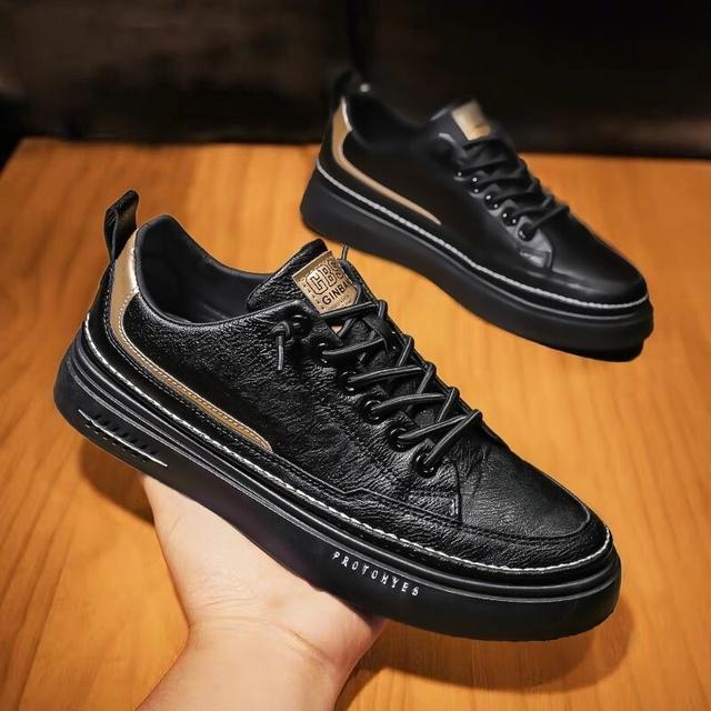 

Мужская обувь, кроссовки, новые летние мужские кожаные туфли, 2023, спортивная обувь на платформе для мужчин 44