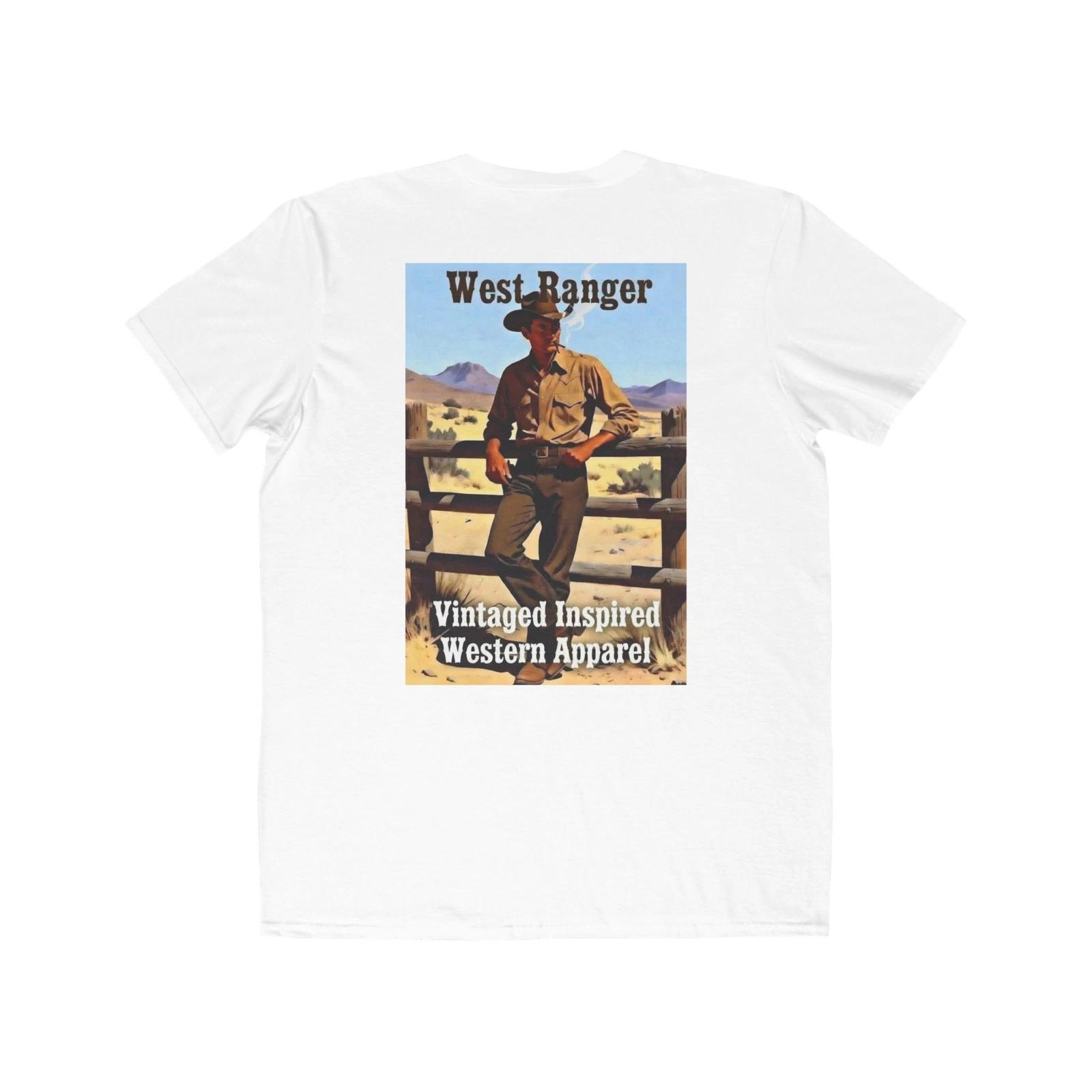 Western Cowboy Old West Ranger Vintage Lightweight Fashion T-shirt Tee 4XL