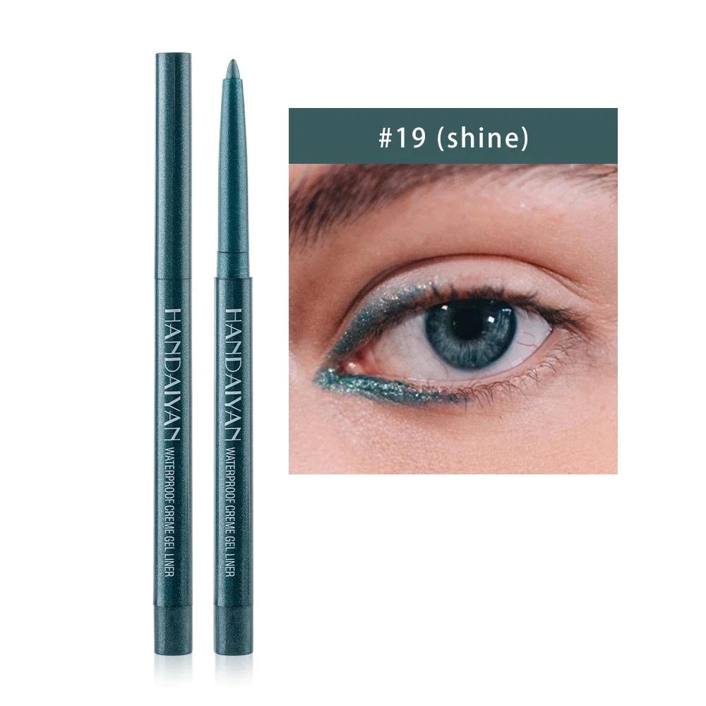 HANDAIYAN Matte Colorful Eye Liner Pen Cream Lasting Eyeliner Gel Pencils Option Easy To Wear Cosmetics White Yellow Blue Purple