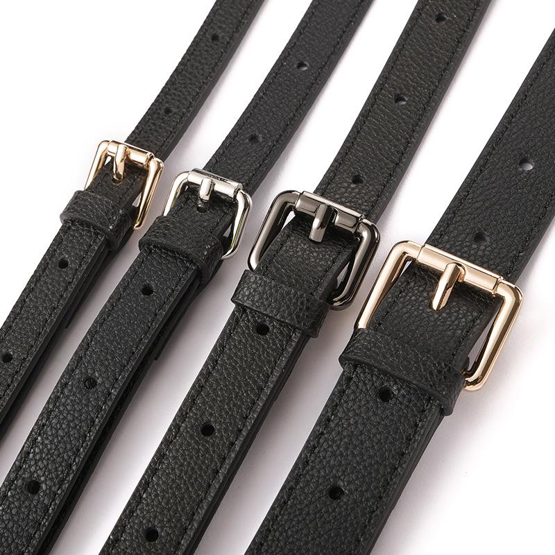 Schwarzer Lychee-Muster Verstellbarer Damen Crossbody-Taschenriemen