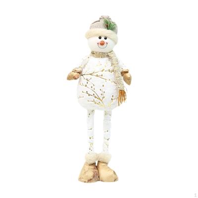 Ornament Christmas Figurine Home Decor Extendable Legs Standing Snowman Doll for