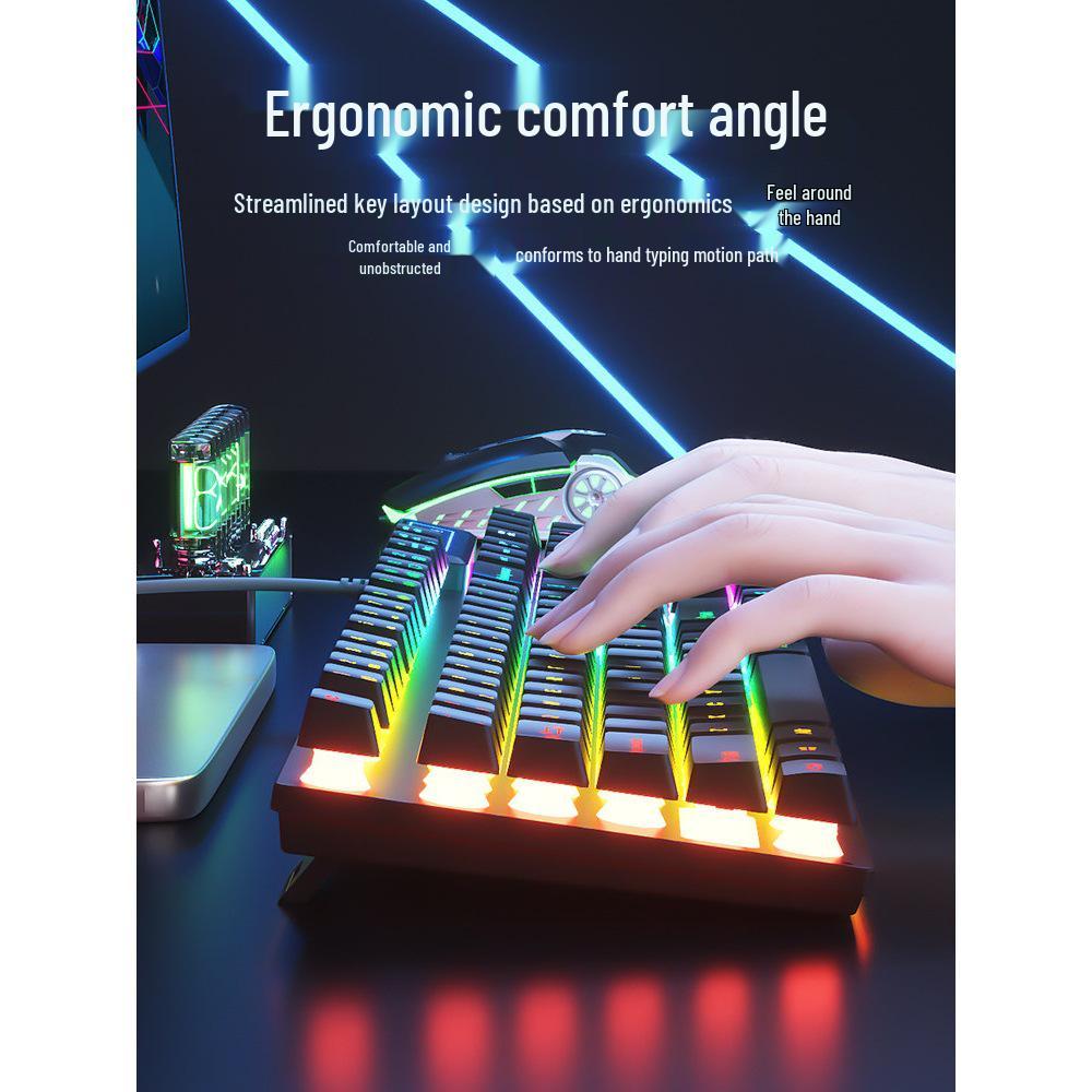 Wired Keyboard & Mouse Set: Silent E-sports Gaming & Typing
