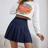 Gonna a pieghe Minigonne sexy a vita alta da donna Gonna da tennis Gonna da ballo per ragazza Gonna nera bianca coreana casual Kawaii