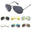 Sunglasses Vintage Womens Men Eyewear Metal Frame Oversized Fashion Mirror Lens