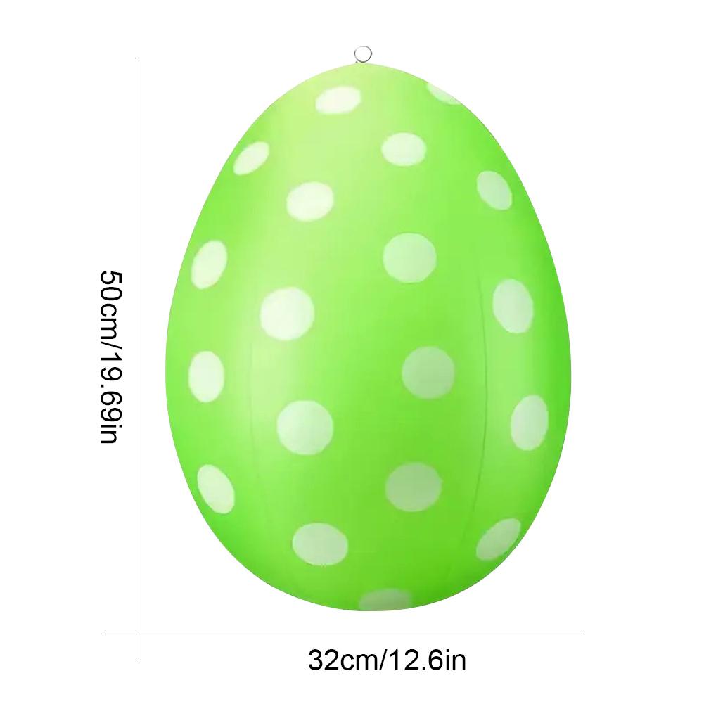 Påsk Uppblåsbart Ägg Partyballong DIY Plastäggboll Slitstark Färgglad Äggballong Utomhus Trädgård Gård Gräsmatta Dekoration