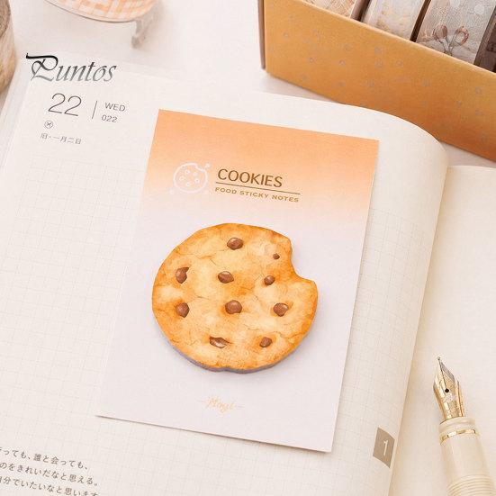 Unieke Post-its Notitieblokken, Grappig Toast Brood Koekje Kaas Ontwerp Schattig Notitieblok, 30 Duidelijk Bedrukte Velletjes/Blok Zelfklevend Notitieblok voor Thuis Kantoor Notebook