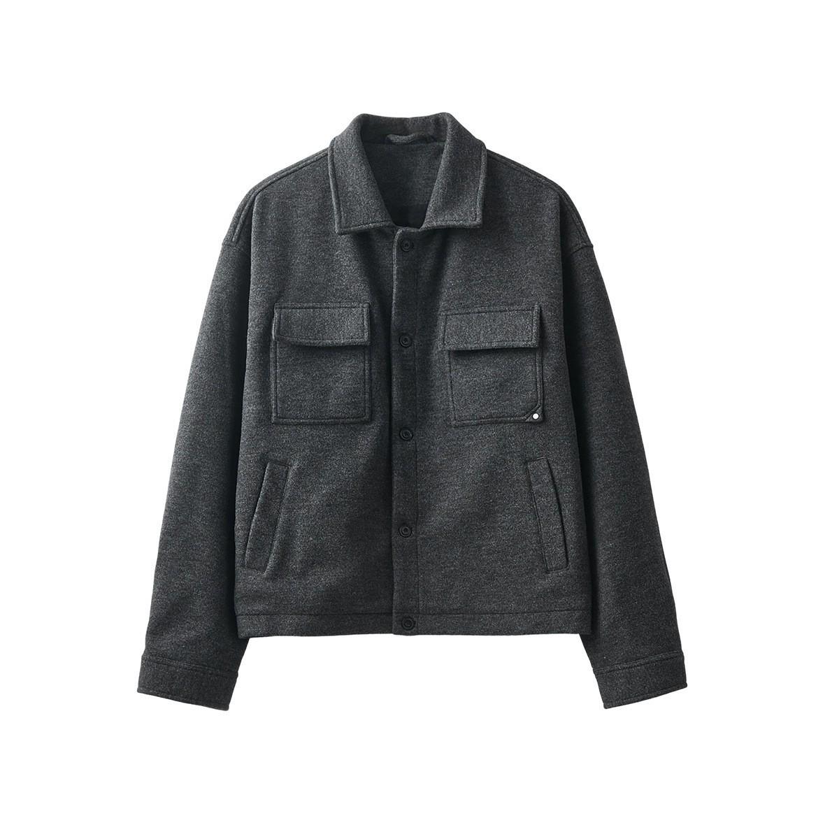 APO Menswear | Мужское шерстяное пальто - Зимняя повседневная короткая свободная шерстяная куртка XL