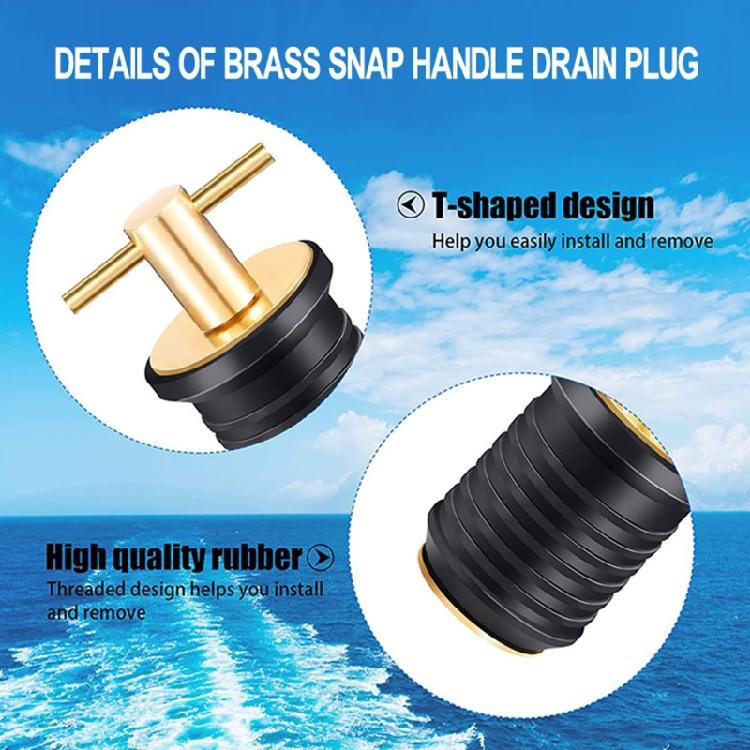 2 Pcs Kayak Drain Plug Rubber Scupper Plugs Drain Stopper T-Handle Drain Plug