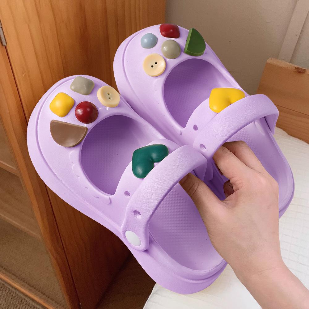 Garden Shoes Age-Size Female Parent-Child Beach Sandals Light Bottom Hole Shoes DIY