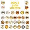 56 Retro Nostalgic Clock Graffiti Stickers Creative Waterproof Diy Handbook Notebook Decorative Stickers