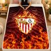 Flannel BlanketSevilla FC Warm Soft Throw Blanket for Indoor Sofa Bed Living Room Use