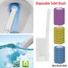 Disposable Toilet Brush Wands With Replaceable Heads Easy To Clean Toilet Bowl Lid And Corner Dirt Plastic Material Blue Yellow Purple