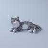 Simulation Cat Pet Model Cartoon Lying Cat Statue Adorable Cat Ornament  Dashboard Figurine
