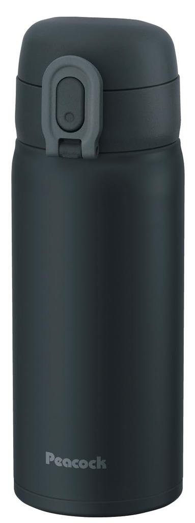 Peacock One Touch Mug Bottle Charcoal Gray 350ml Water Bottle Thermos HCH The-peacock Thermal/Cold AKT-35