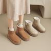 Augustus Snow Boots Women's 2025 New Winter Plush Platform Outdoor Cotton Shoes One Pedal Fluffy Short Boots