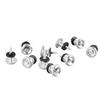 10 Pcs Guitar Strap Lock Button Mushroom Style Adjustable Universal Strap Lock Pin for Ukulele Bass Silver