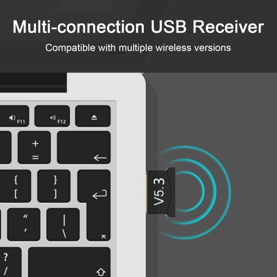 Kabelloser Adapter-Stecker Multi-Geräte-Unterstützung Geringe Latenz Und Spielen Desktop-Computer USB-Audio-Empfänger