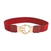 Women Stretch Waist Belt Fashionable Elastic Metal Buckle Adjustable Cincher For Dresses Casual Outfit Party Office Wear