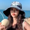 Double-sided sunscreen bucket hat women's summer sun hat new outdoor travel hat breathable face hat