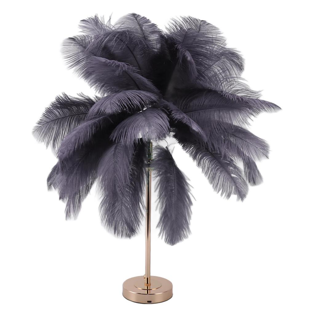 Decorative Table Lamp 30PCS Feathers USB Rechargeable Light Touch Control Desk Light Built In