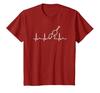 Heartbeat Contrabass Double Bass Wood Bass Music Lover String Instrument Lover Classical Music Jazz Music Hobby Electrocardiogram T-Shirt