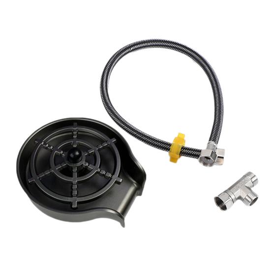 Küchenspüle, Glasspüler, Hochdruck, leistungsstarke Sprühdüsen, freihändige Bedienung, 360-Grad-drehbarer Tassenspüler, Spülbeckenaufsatz