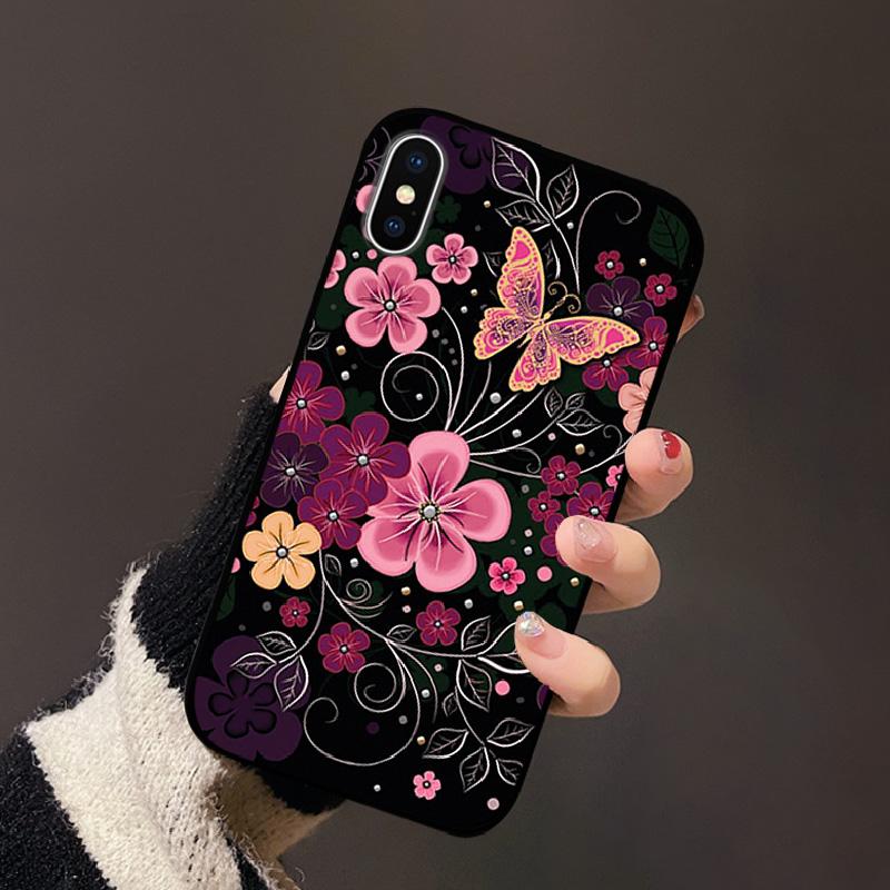 For Apple iPhone XS Case XS Max Soft TPU Silicon Phone Back Cover For iPhone X XR Fashion Color Printed Shockproof Housing Cases