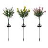 Solar Gardenia LED Flower Stake Light for Outdoor Decoration