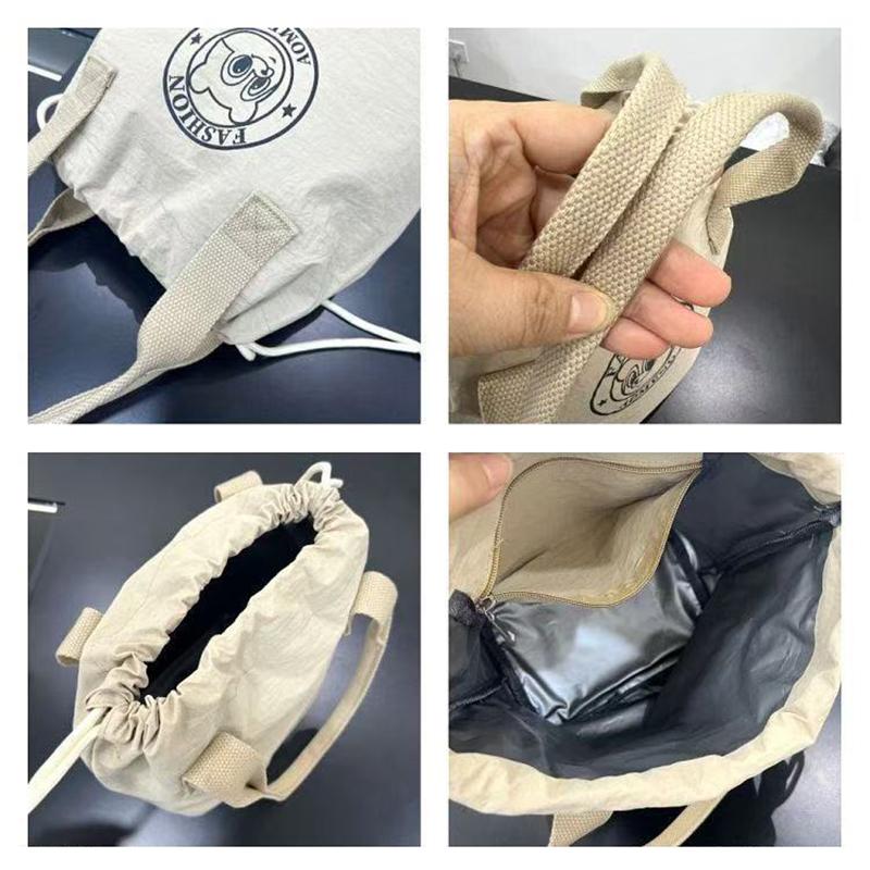 1Pc Cute Bear Lunch Box Bag Student Hand-Held Aluminum Foil Insulated Lunch Box Bag Large Capacity Lunch Box Bag