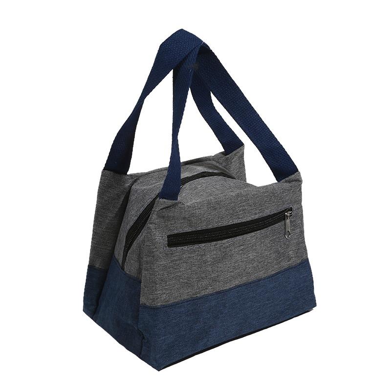 

1PC Large Capacity Lunch Box Crossbody Lunch Box Bag New Multi-purpose Handbag Canvas Bag Suitable For Students Office Workers темно-сірий колір