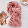 Ankola Red Knitted Wool Scarf Women's Winter New Versatile Scarf Thickened Warm Wind