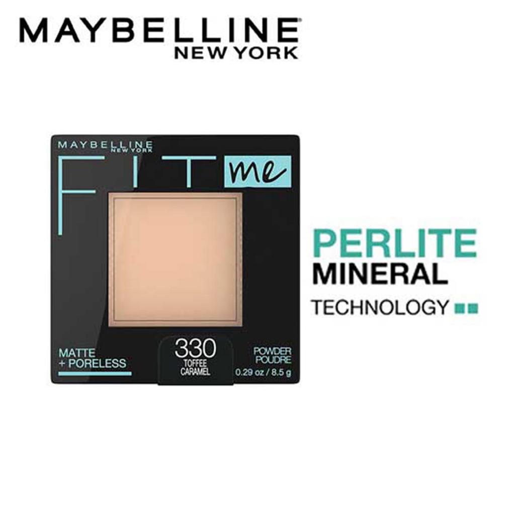 Maybelline Компактная пудровая основа Maybelline New York Fit Me 330 Ириска 8,5 г Матирующая Стойкая Контроль блеска Гладкое покрытие