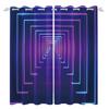 2pcs/set 3D Spacecraft Cabin Window Curtain Science Fiction Futurism Bedroom Living Room Decor Blackout Polyester Fabric Curtain