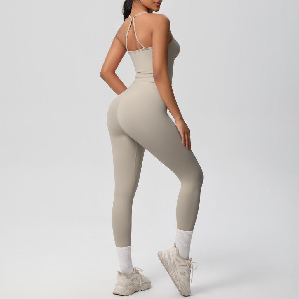 Seamless Nude Double-Sided Brushed Yoga & Running Set