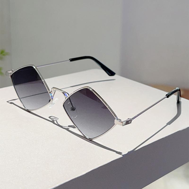 Rhombic Shape Sunglasses New Fashion Vintage Gradient Outdoor Casual Shades Trendy Luxury Brand Design Decor Sun Glasses