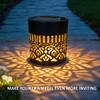 Decorative Solar Mandala Lights Mandala Theme Solar Powered Deck Step Wall Lights for Garden Post Patio Backyard Yard Decor