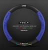 Tesla Model 3 Ultra-Thin Suede Carbon Fiber Steering Wheel Cover