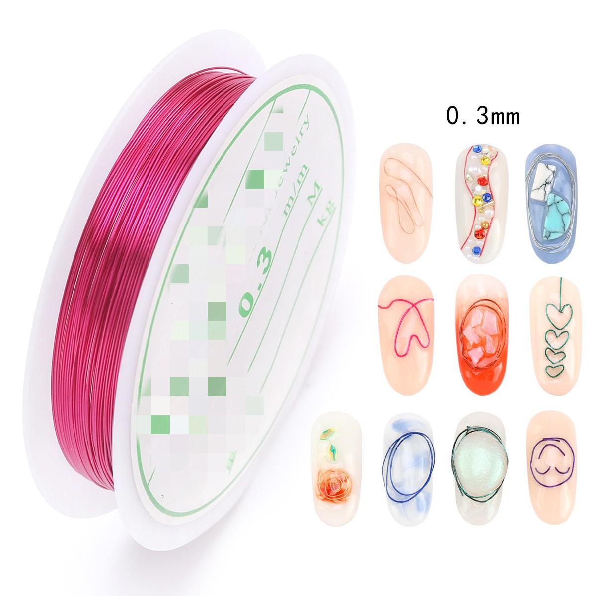 

Украшения для ногтей Покрытие из медной проволоки Инструмент для дизайна ногтей своими руками Золото Серебро 3D Типсы Украшения для ногтей Украшения для маникюра 0.3mm*15m